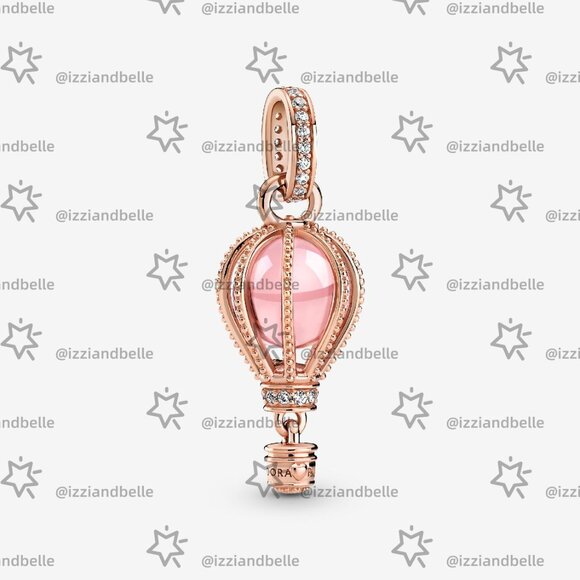 Pandora Sparkling Pink Hot Air Balloon Dangle Charm - Picture 1 of 6